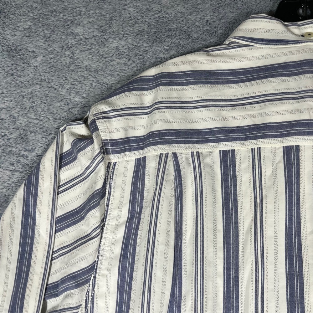 Tommy Bahama Jeans Mens XL Blue White Striped Button Down Shirt Long Sleeve p - Picture 16 of 16